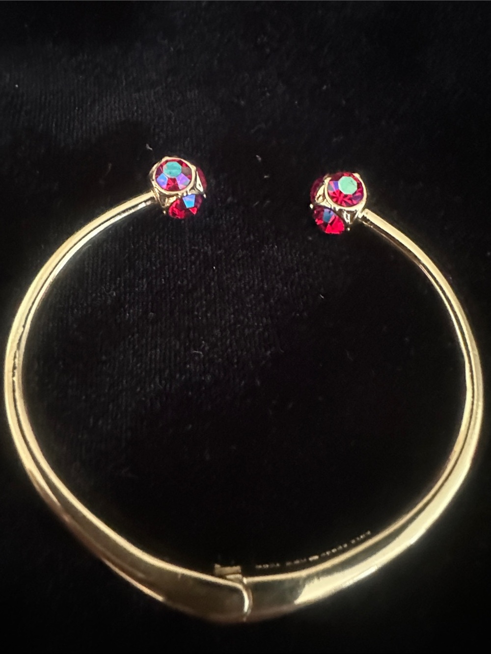Kate Spade Lady Marmelade Pink Purple Crystal Open Cuff Bracelet - Picture 2 of 9